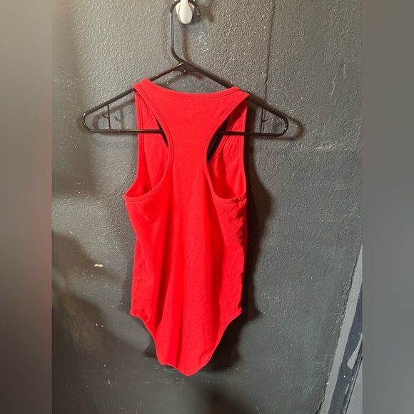 GAP Red Sleeveless Fitted Modern Cotton Bodysuit Size Medium - Picture 4 of 4